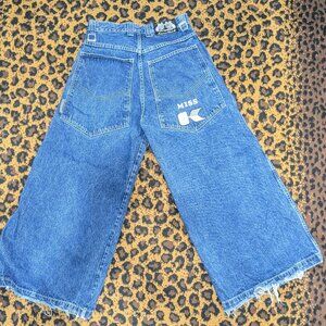 Vintage 90s Kikwear Wide Leg Rave Skater Jeans  size 30   15” Leg Opening